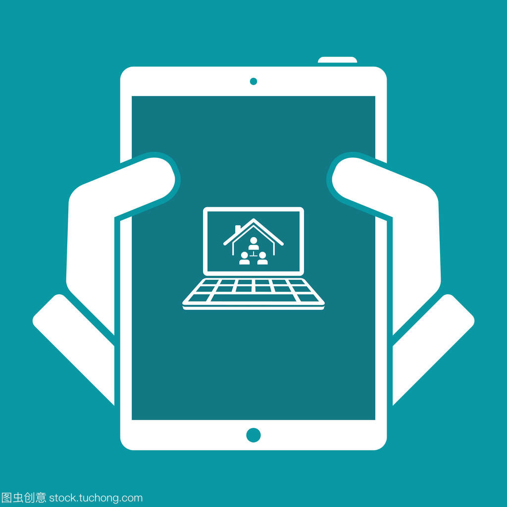 家庭網(wǎng)絡(luò)系統(tǒng)與計(jì)算機(jī)應(yīng)用的矢量圖標(biāo)設(shè)計(jì)